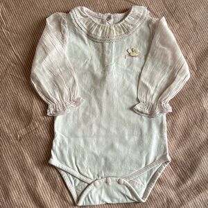 Body, light pink, with lace, tartine et chocolat, 1y